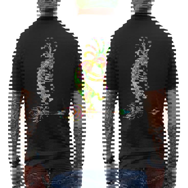 ネイティブアメリカン ココペリ 羽付き 1 ファンファン ファン メンズTシャツ バックプリント