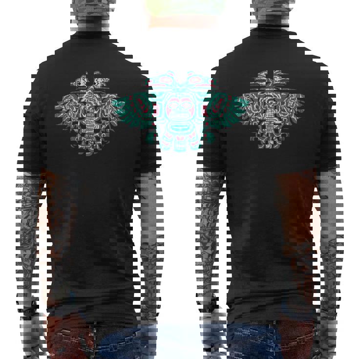 ネイティブアメリカン ハイダ サンダーバード トーテムポール ヴィンテージ メンズTシャツ バックプリント