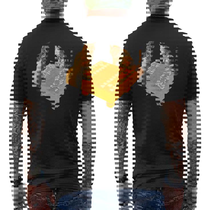 ネコ 猫 将棋 面白いtシャツ 面白い 服 おもしろ グッズ ネタ ウケ狙い メンズ 棋士 おもしろグッズ メンズTシャツ バックプリント