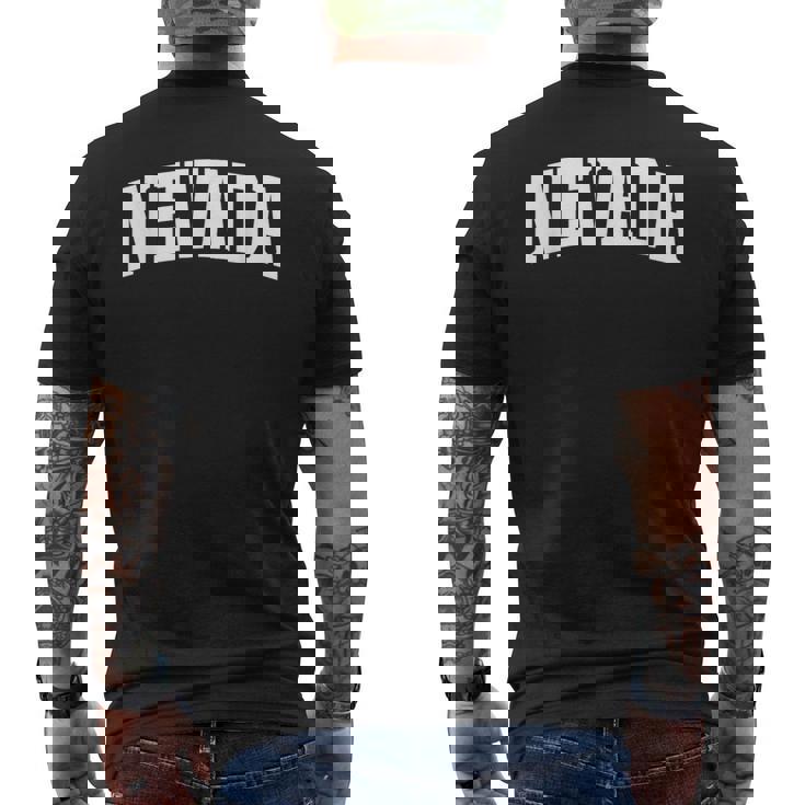 ネバダ州バーシティスタイル メンズTシャツ バックプリント