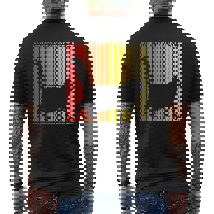 ノルウェージャンフォレストキャット 猫の所有者の贈り物 メンズTシャツ バックプリント