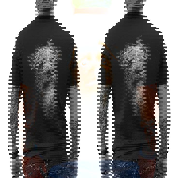 ノーフォークテリア 犬 モチーフ ペット イラスト ノーフォークテリア メンズTシャツ バックプリント