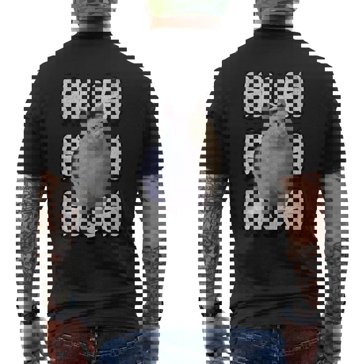 ハァッ 猫ミーム 人気 インターネットミーム Cat Day クリスマス メンズTシャツ バックプリント