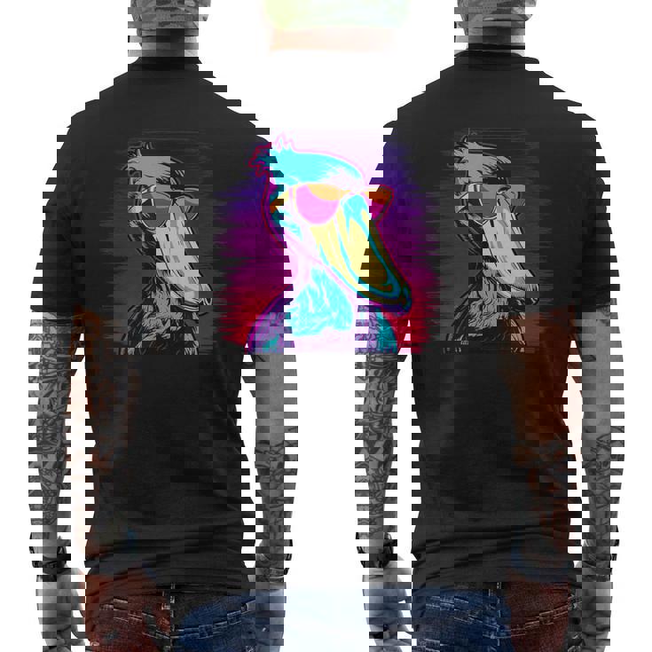 ハシビロコウ 鳥類 鳥類学者 ホエールビル 動物 メンズTシャツ バックプリント