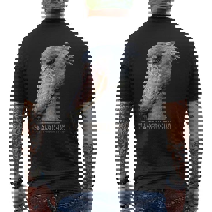 ハシビロコウそれはハシビロコウです メンズTシャツ バックプリント