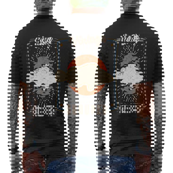 ハタ 魚 ヴィンテージ レトロ クラシック 動物 愛 メンズTシャツ バックプリント