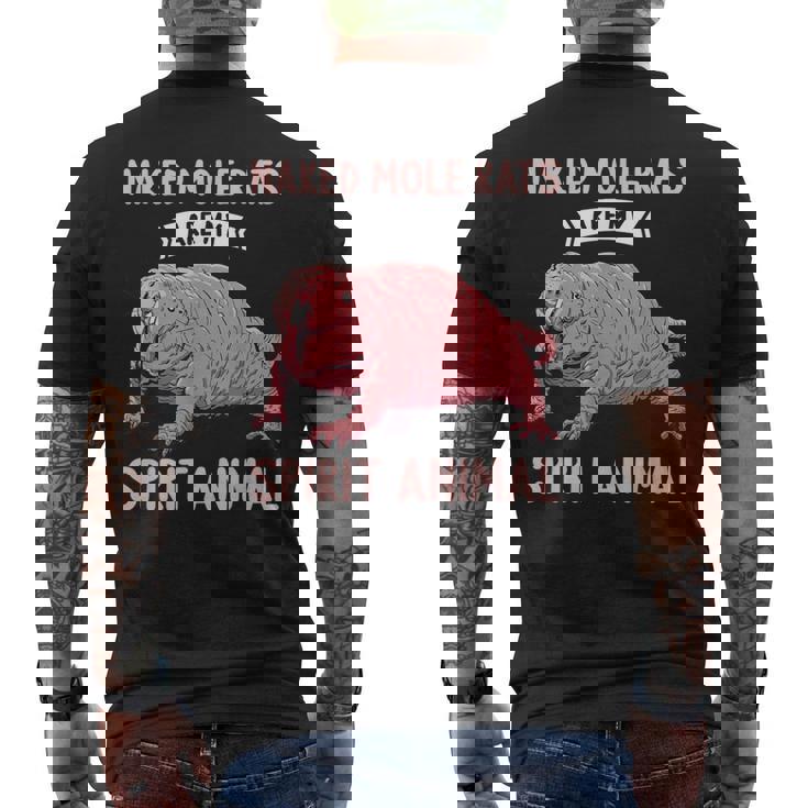 ハダカデバネズミは私のスピリットアニマルハダカデバネズミ メンズTシャツ バックプリント