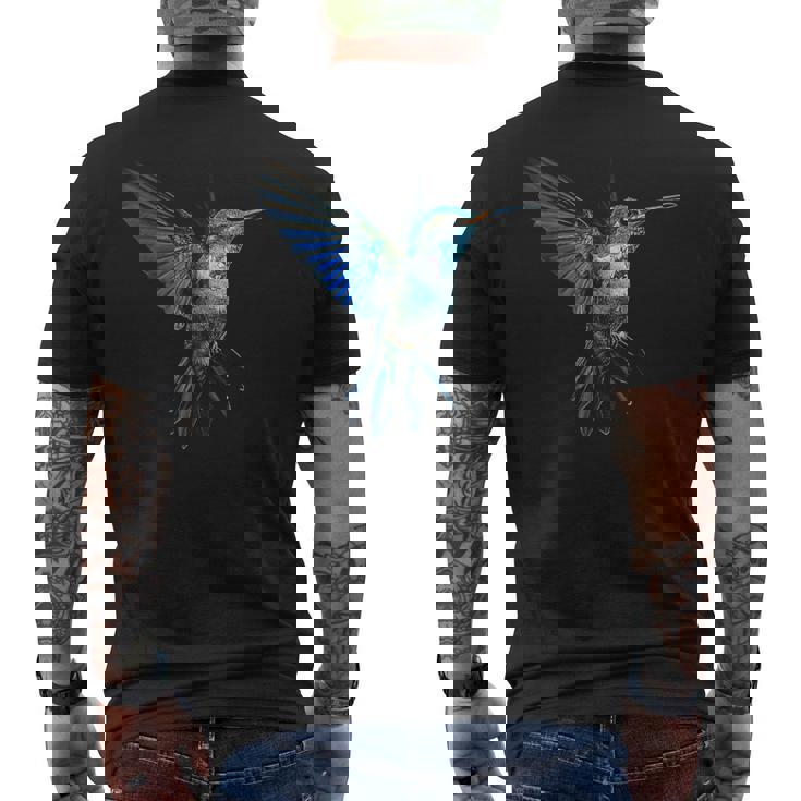 ハチドリ 鳥モチーフ 動物 イラスト ハチドリ メンズTシャツ バックプリント