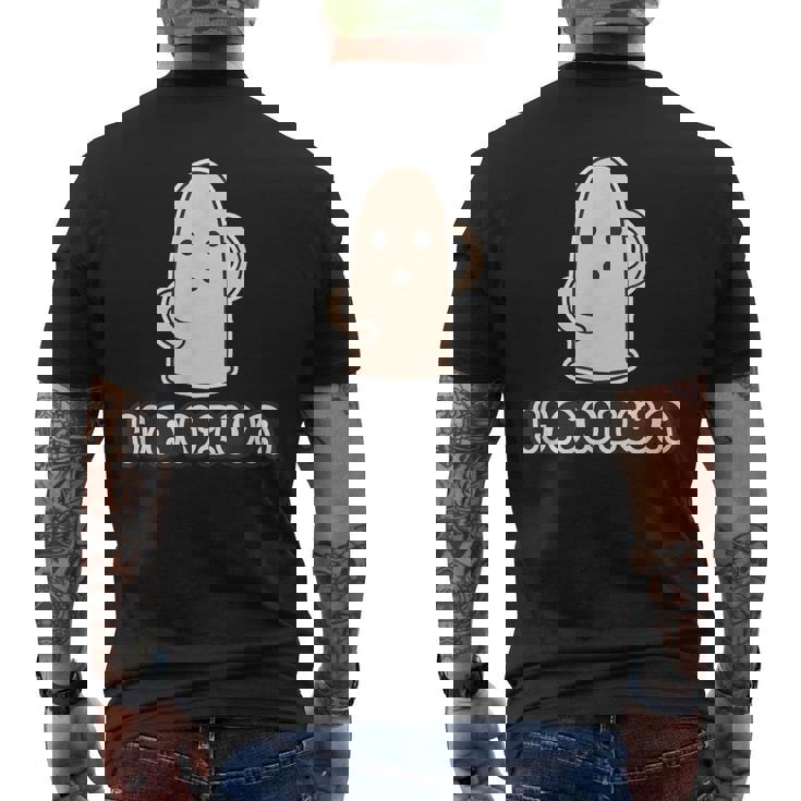 ハニワ くん 埴輪【ゆるフレンズ】踊るはにわ 歴史土器 キャラクター かわいい イラスト メンズTシャツ バックプリント