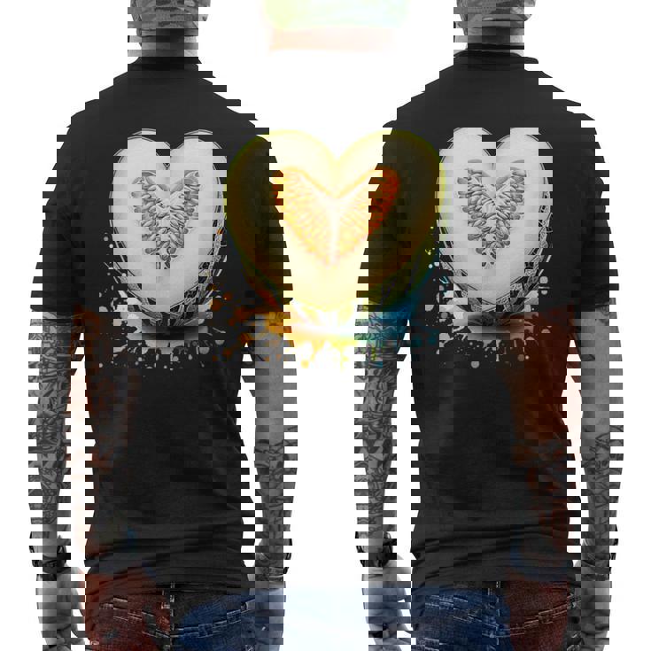 ハニーデューメロン ハート型 サマーフルーツ メンズTシャツ バックプリント