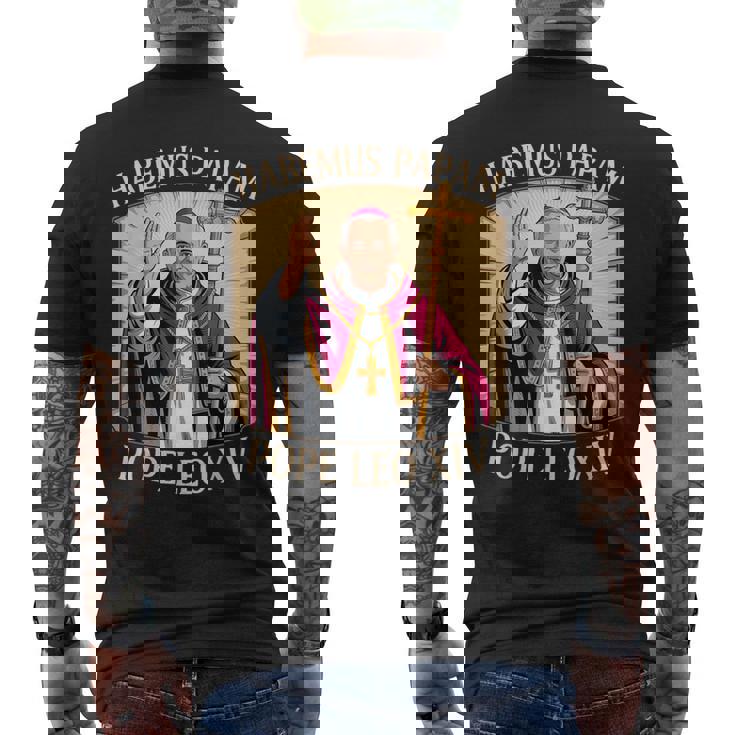 ハベムス・パパム教皇レオ14世 メンズTシャツ バックプリント