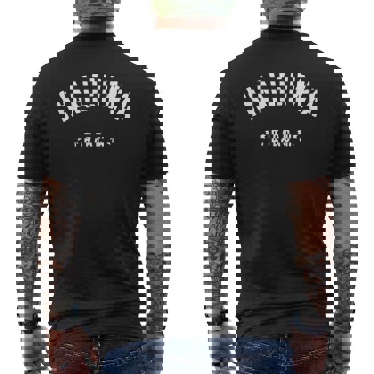 ハレイワ ビーチ ハワイ ロゴ メンズTシャツ バックプリント