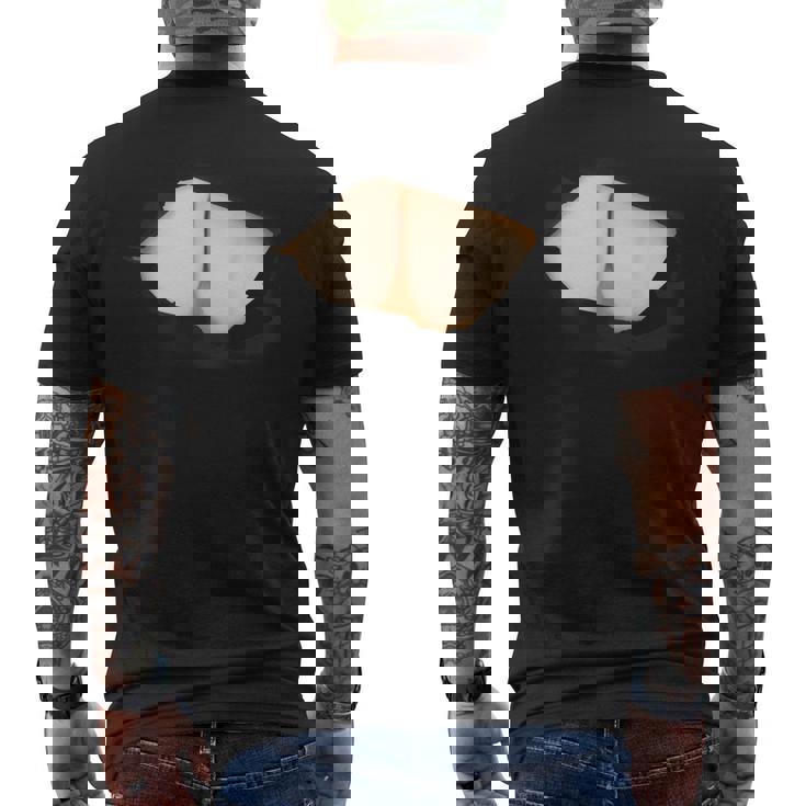 ハロウィン Oops I Tore My Clothes おっぱい 谷間コスチューム メンズTシャツ バックプリント