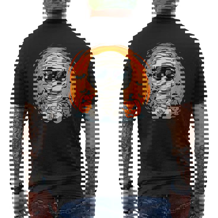 ハロウィン コスチューム ミイラ 怖い パンプキン ランタン コウモリ ゴースト メンズTシャツ バックプリント