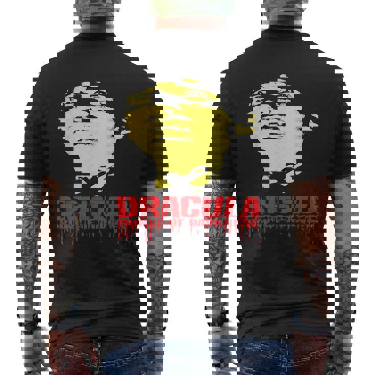 ハロウィン ホラー ドラキュラ ヴァンパイア ヴィンテージ コミックブック ムービー メンズTシャツ バックプリント