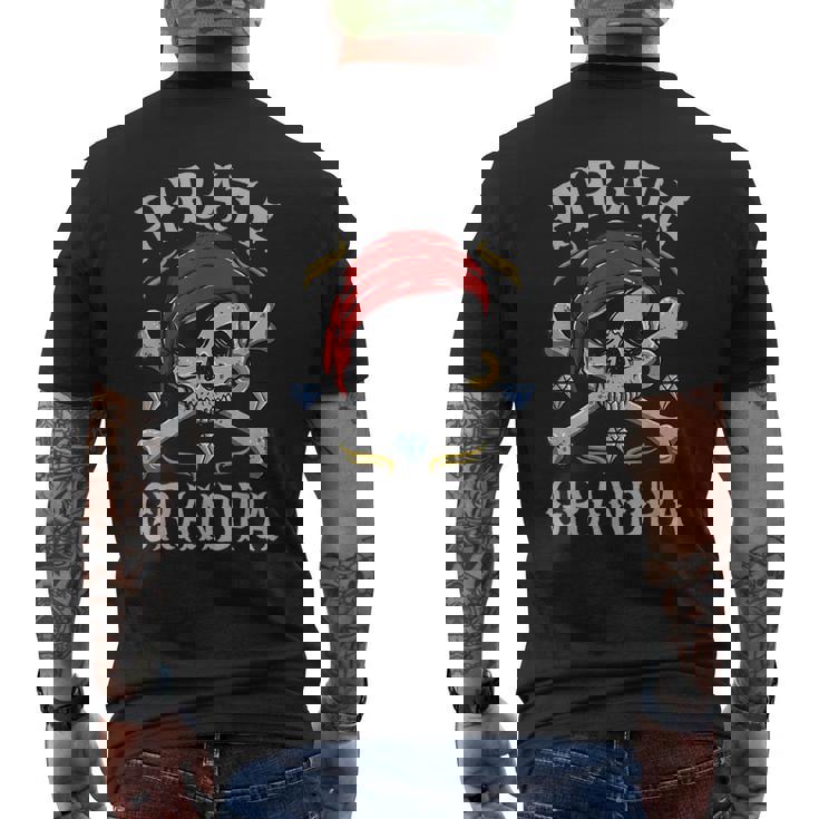 ハロウィン 怖い海賊 スカル・クロスボーン 海賊おじいちゃん メンズTシャツ バックプリント