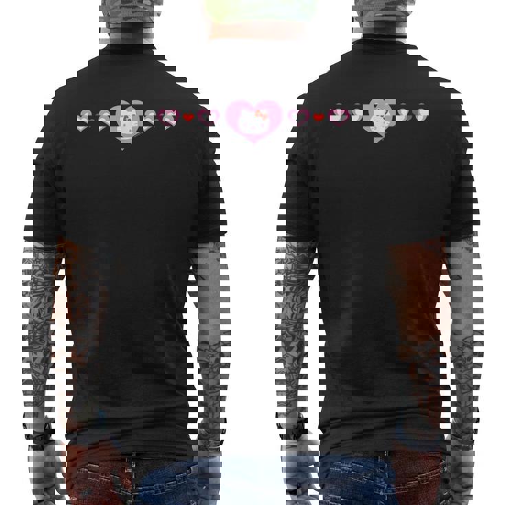 ハローキティ Usデザイン ハート ピンク メンズTシャツ バックプリント