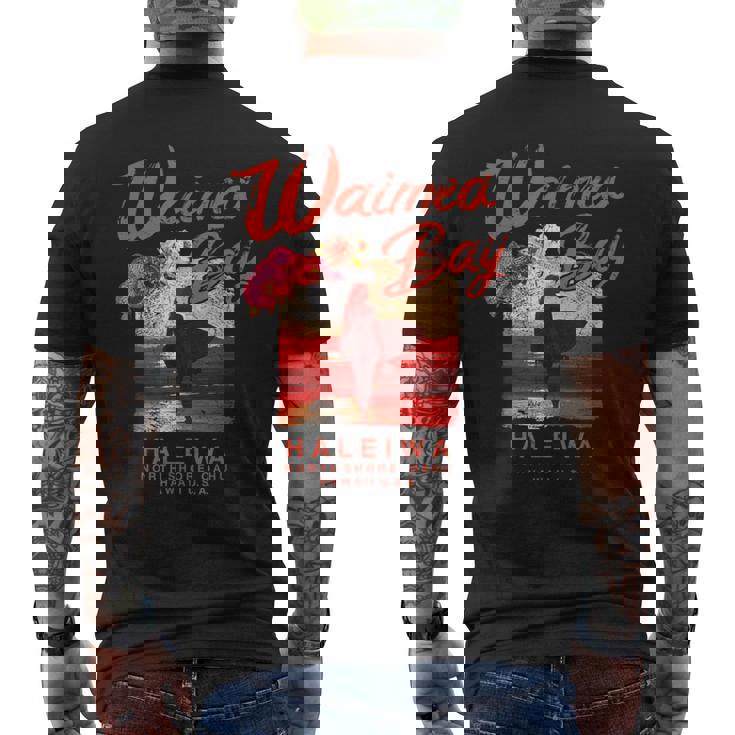 ハワイ ワイメア ベイ サーフィン ヴィンテージ ハワイアン メンズTシャツ バックプリント