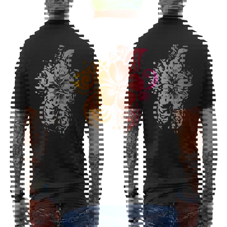 ハワイアン トライバル ハイビスカスシャツ ハワイアン トライバル メンズTシャツ バックプリント