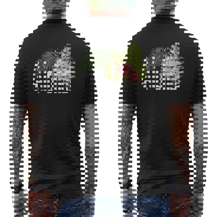 ハワイ島発アロハ フラワースピリットを感じる アロハ メンズTシャツ バックプリント