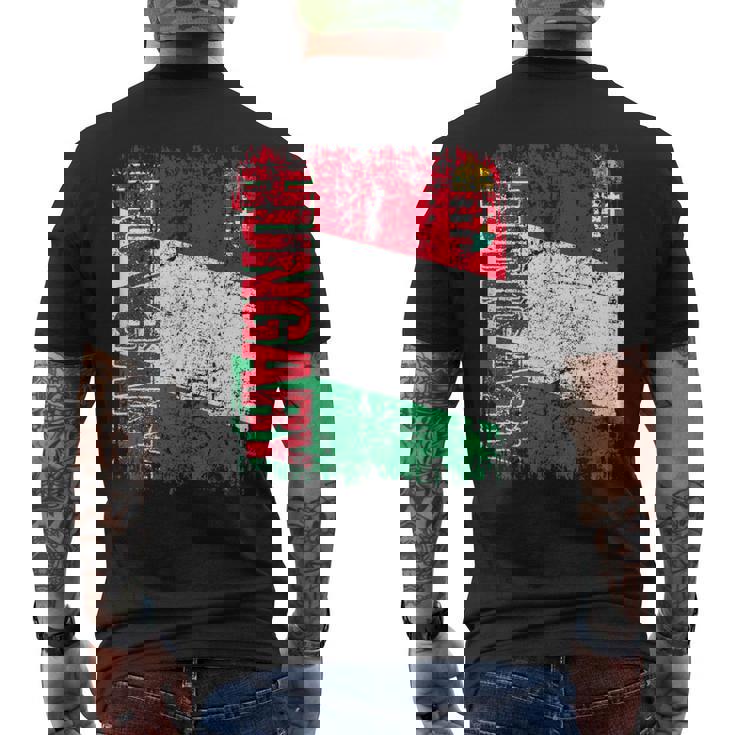 ハンガリー 旗 大 国旗 メンズ レディース キッズ ハンガリー メンズTシャツ バックプリント