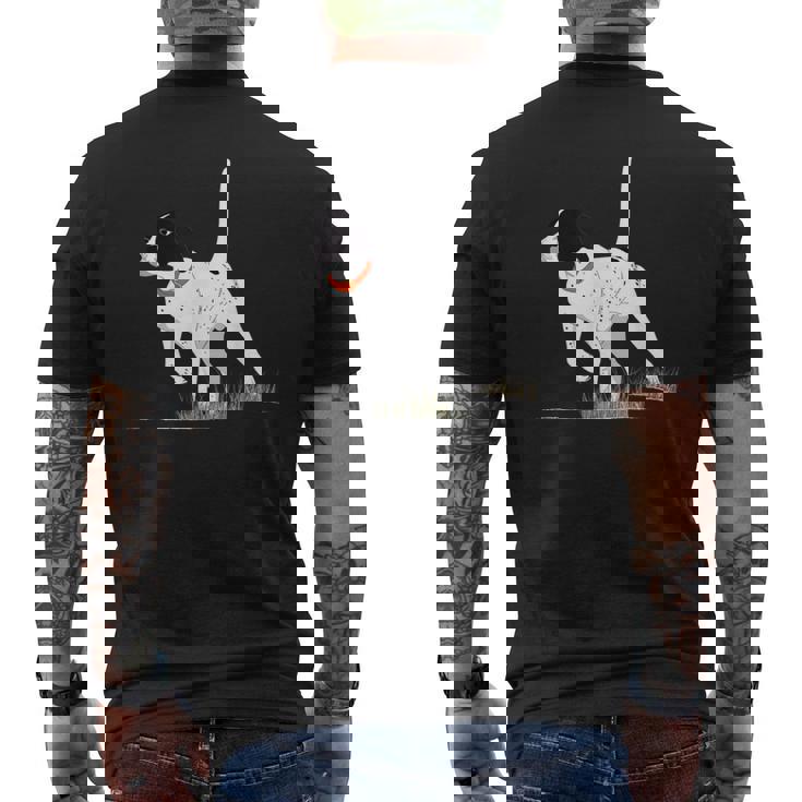 ハンターのためのバードハンティング メンズ イングリッシュポインター ドッググラフィック メンズTシャツ バックプリント