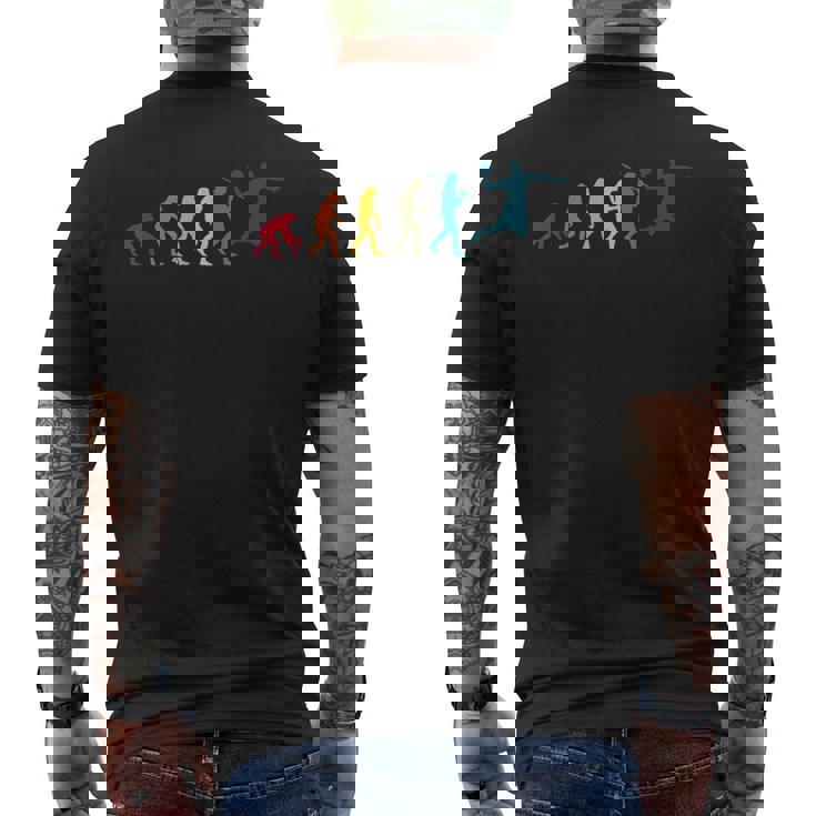 ハンドボール エボリューション ハンドボール プレーヤー ハンドボール ボール スポーツ メンズTシャツ バックプリント