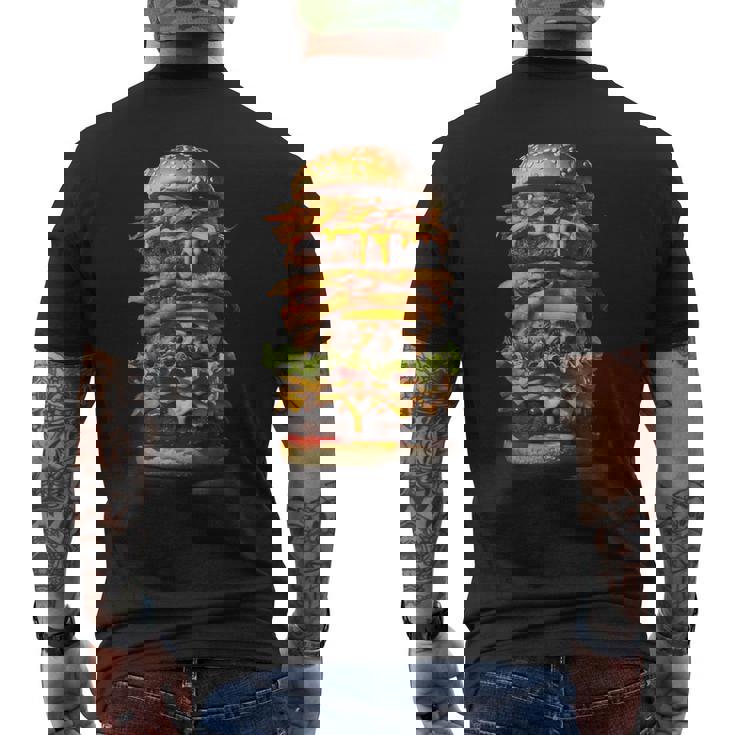 ハンバーガー チーズバーガー ファーストフード愛好家 食通 ギフト メンズTシャツ バックプリント