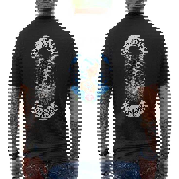 ハンブルク ザンクトパウリ レーパーバーン 港 セーラー タトゥー ガール メンズTシャツ バックプリント