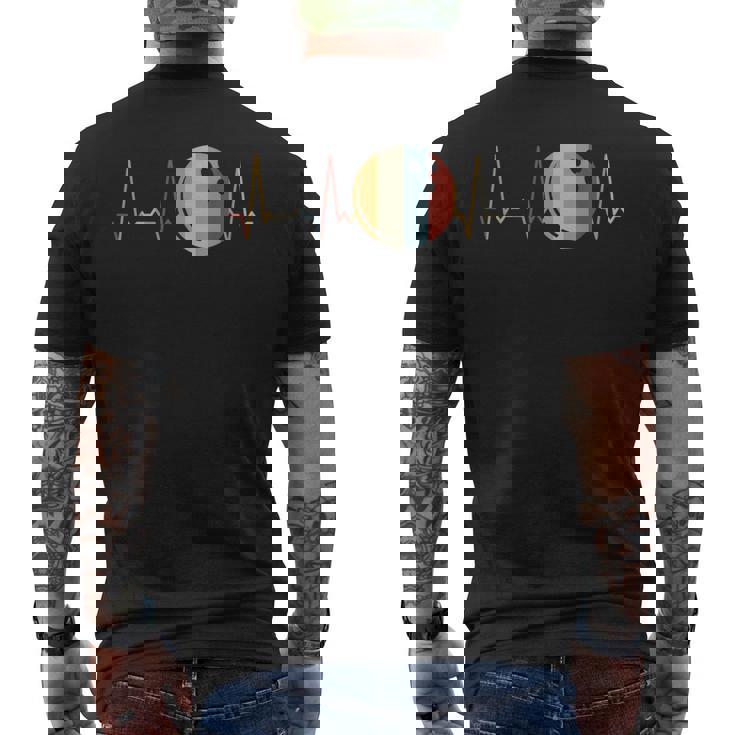ハートビートボウリングボール メンズTシャツ バックプリント
