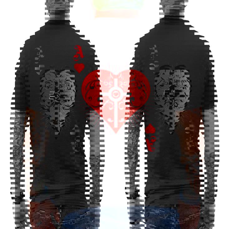 ハートポーカーエースi テキサスホールデムカジノカードケース ポーカー 長袖tシャツ メンズTシャツ バックプリント