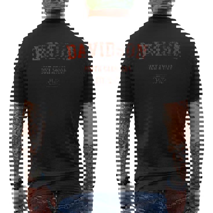 ハーレーダビッドソン ノースカロライナ アンティーク調 テキスト スポーツスタイル メンズTシャツ バックプリント