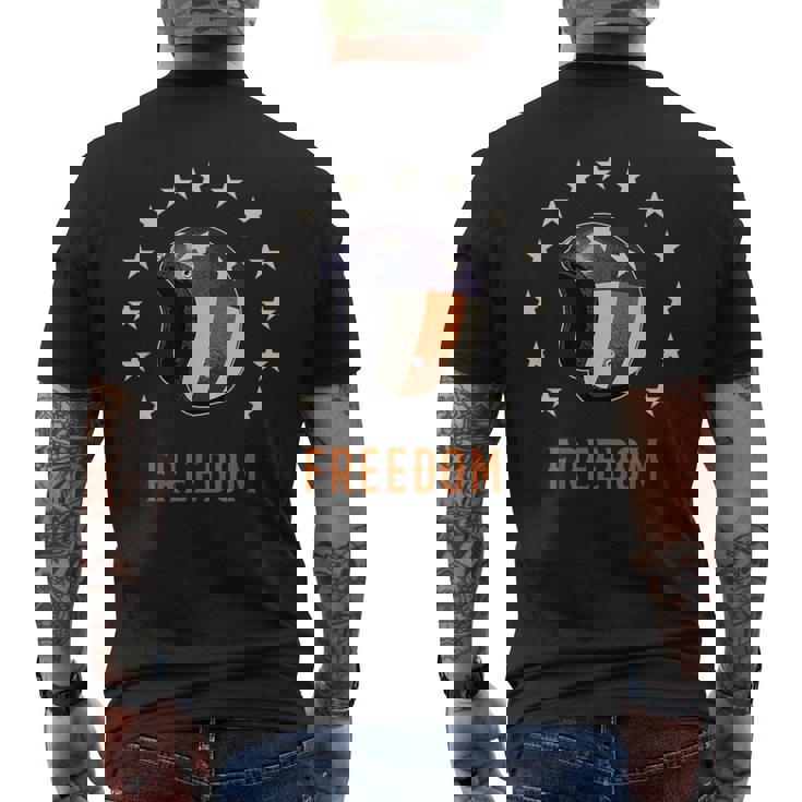 バイカー ヘルメット ライダー アメリカン ハーレー チョッパー バイク ジェット ヘルメット ツーリング イージー メンズTシャツ バックプリント