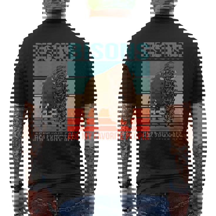 バイソン私の好きな人たち ウィズエント バイソン メンズTシャツ バックプリント