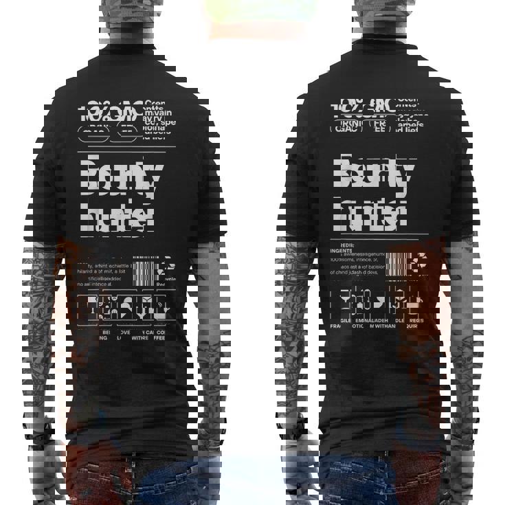 バウンティ・ハンター・コーヒー・ラバー メンズTシャツ バックプリント