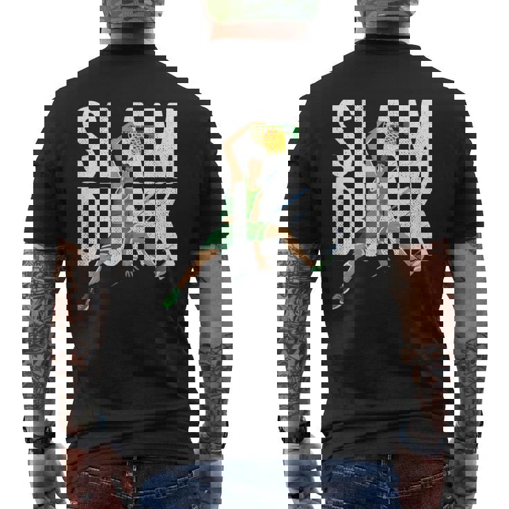 バスケットボール スラム ダンク チーム トレーニング ゲーム コーチ キッズ ギフト メンズTシャツ バックプリント