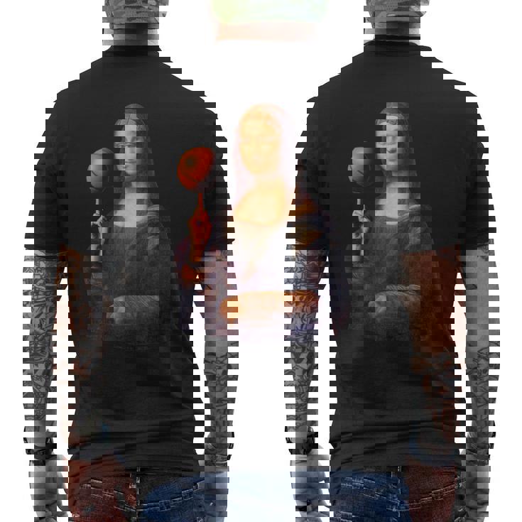 バスケットボール バスケ 面白tシャツ モナリザ おもしろ ネタ 服 おもしろグッズ バスケ部 メンズTシャツ バックプリント