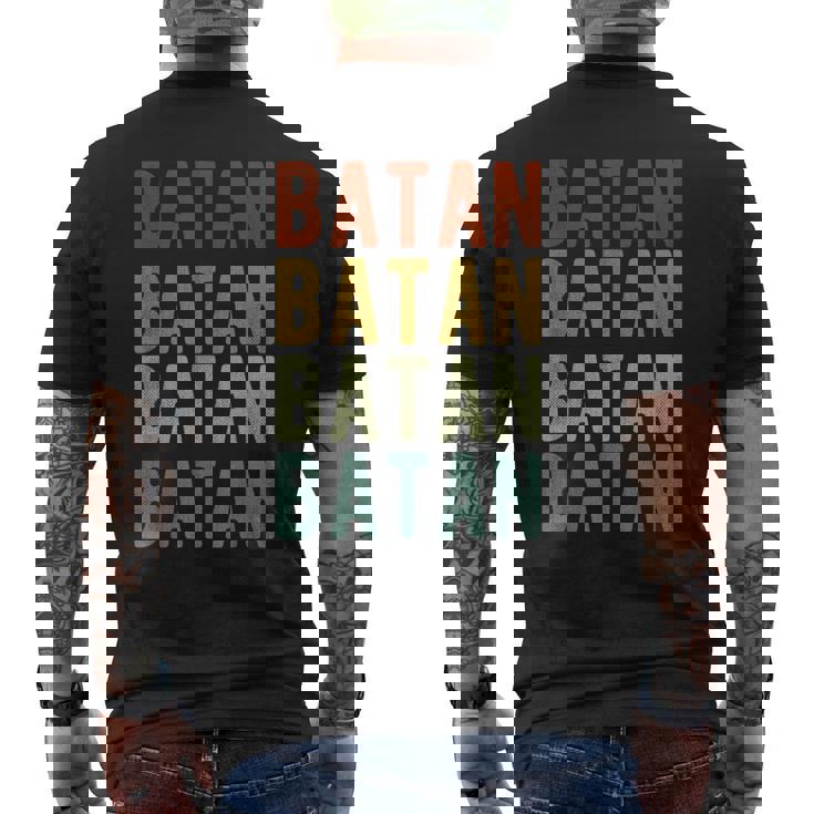 バタンシティ フィリピン レトロ ヴィンテージ メンズTシャツ バックプリント