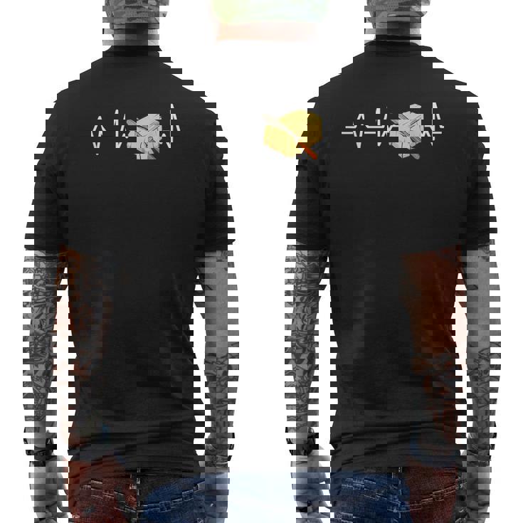 バターハートビートバターギフトバター メンズTシャツ バックプリント
