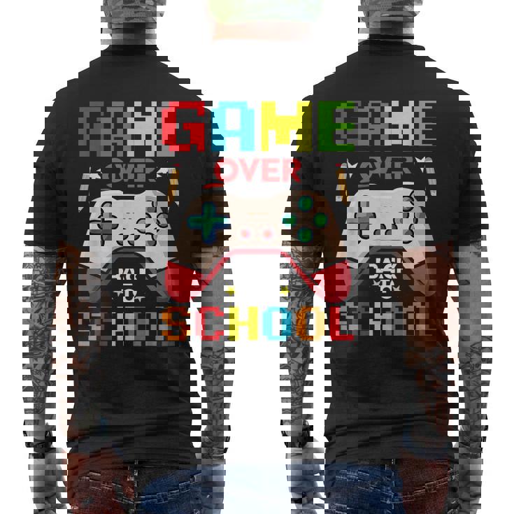 バック・トゥ・スクール-ゲームオーバーバック・トゥ・スクール メンズTシャツ バックプリント