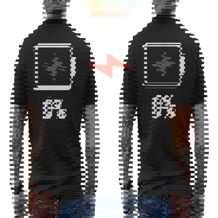 バッテリー充電0 シャツバッテリーデッドシャツバッテリー低 メンズTシャツ バックプリント