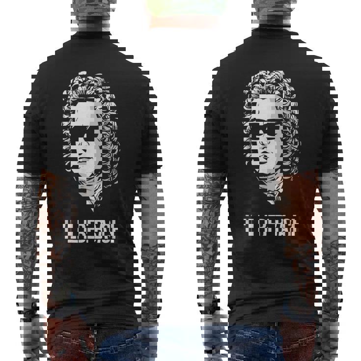 バッハ 面白い 作曲家 クラシック音楽 音楽好き ギフト オルガン ヴァイオリン ピアノ メンズTシャツ バックプリント