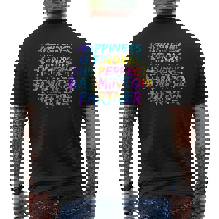 バドミントン ダブルスのパートナー選手 バドミントン チーム メンズTシャツ バックプリント