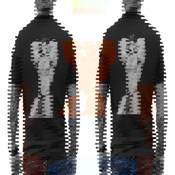 バラタイディーズ バラゾク セクシー ゲイ 男性 アート エロ 膨らみ やおい メンズTシャツ バックプリント