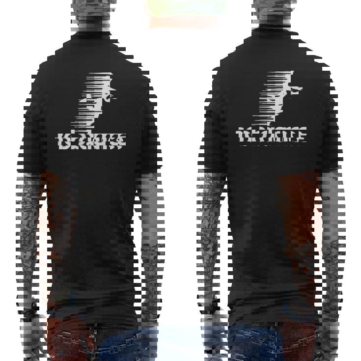 バランスが取れない スポーツとユーモアのための面白いパロディデザイン メンズTシャツ バックプリント