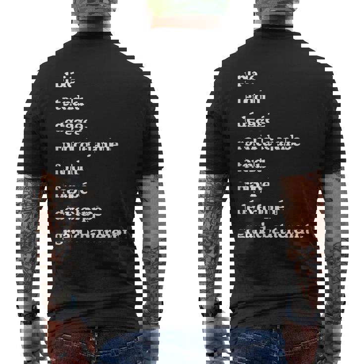 バレエダンサー用語 ダンス用語 メンズTシャツ バックプリント