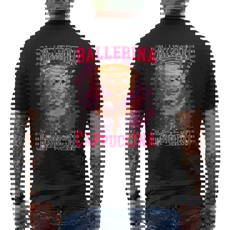 バレリーナ カプチーナ イタリアーナ ブレイン メンズTシャツ バックプリント