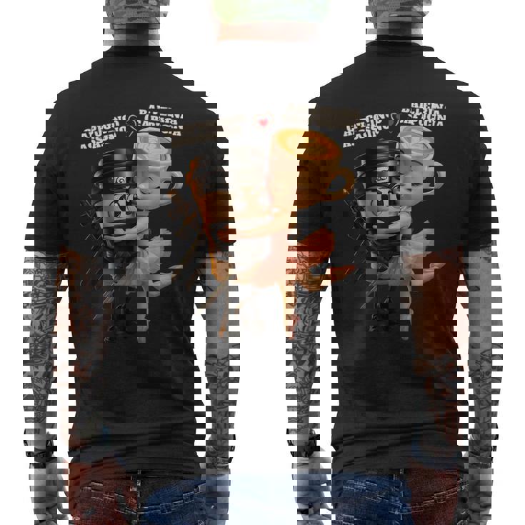 バレリーナ カプチーナ カプチーノ アサシーノ イタリアン ブレイン メンズTシャツ バックプリント