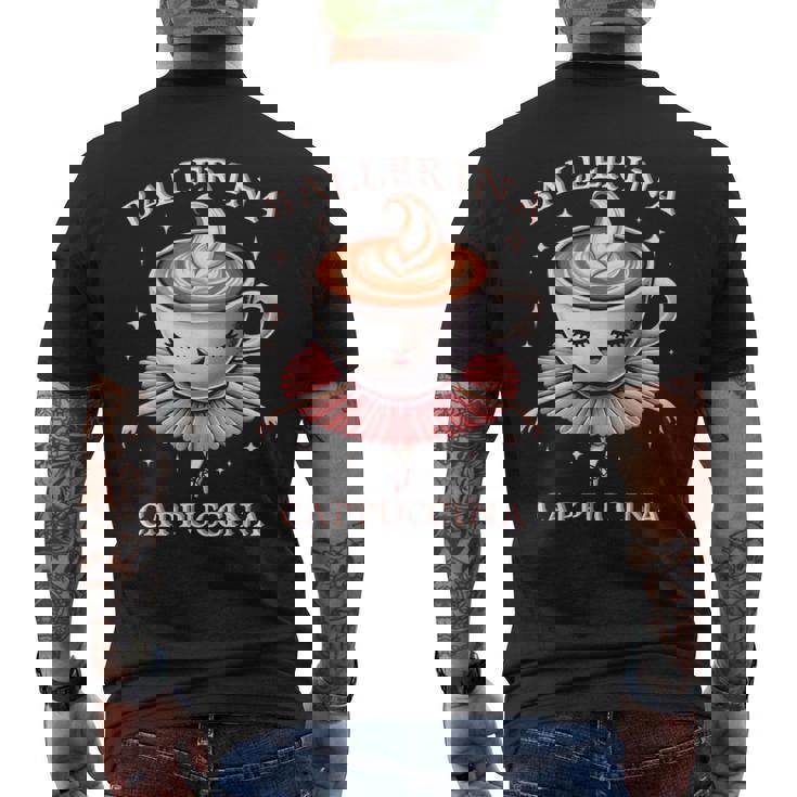 バレリーナ カプチーノ おもしろスローガン イタリアンブレイン レッド メンズTシャツ バックプリント