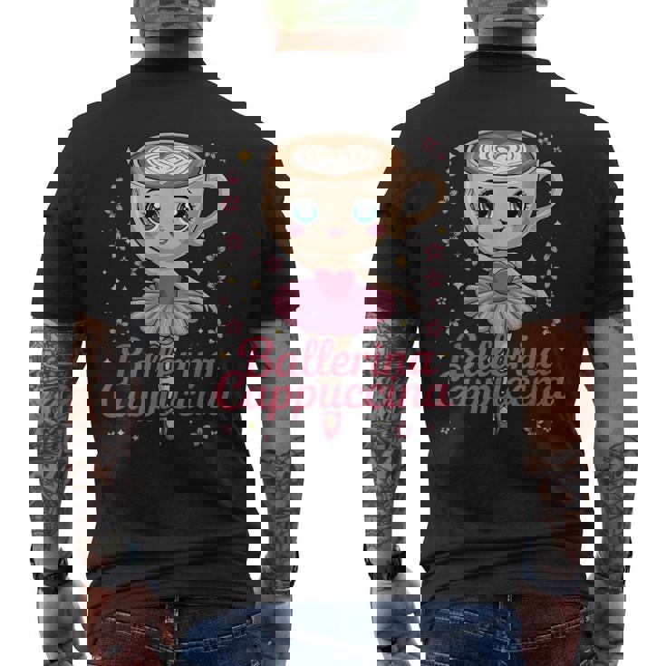 バレリーナカプチーナ イタリアンブレインロットミーム ブレインロットミーム メンズTシャツ バックプリント